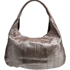 Devi Kroell Vintage Metallic Python Snakeskin Hobo Handbag
